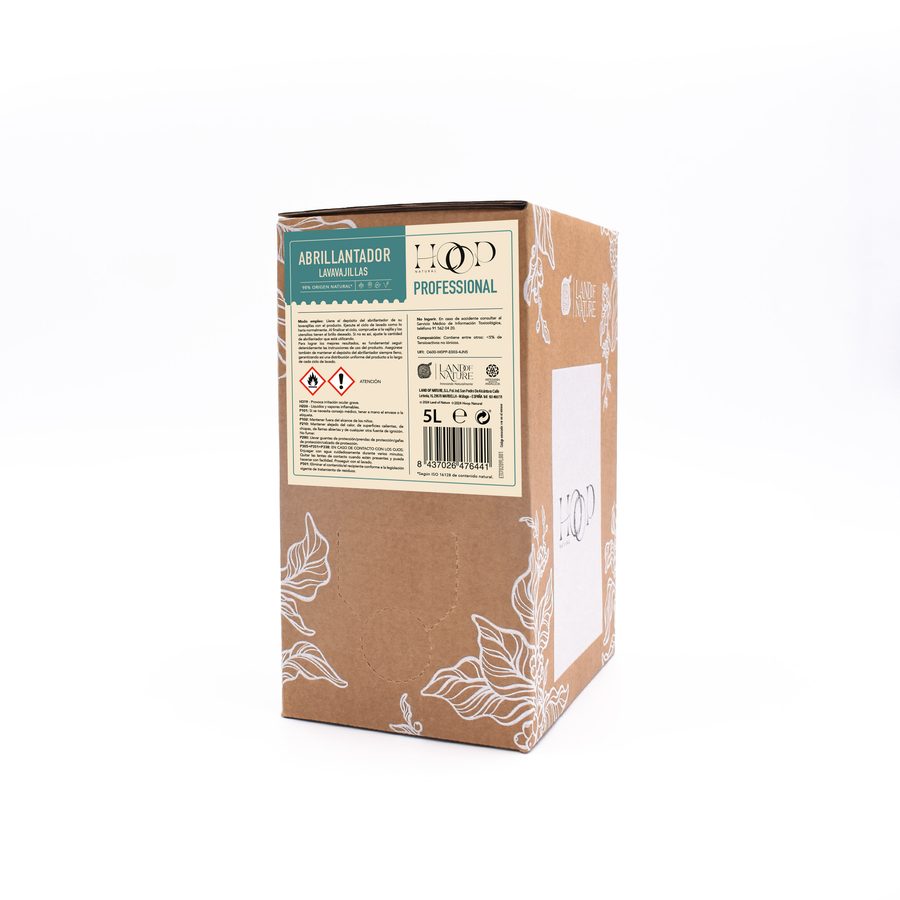 Hoop Natural Abrillantador Lavavajillas · Caja 6× 1L bot.